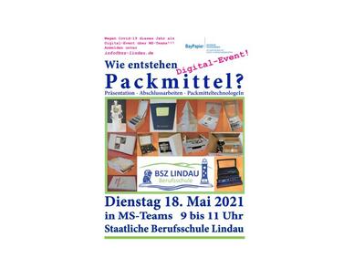 Anmeldung: Online-Projektmesse der Packmitteltechnologen an der Berufsschule Lindau am 18.05.2021
