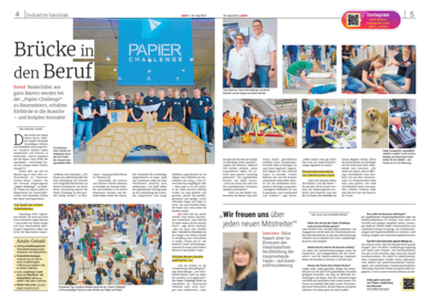 Wirtschaftszeitung AKTIV berichtet über Papier Challenge